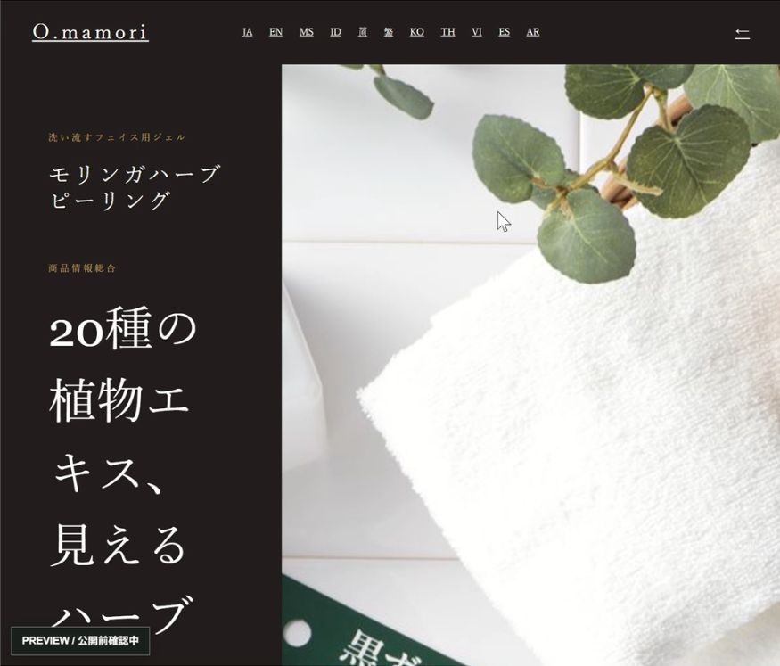 真实商品页面画面：Moringa Herb Peeling日语版